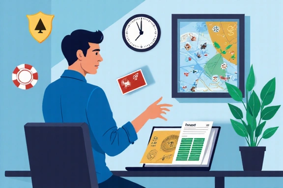 Ilustración sobre juego responsable y seguridad en casinos online